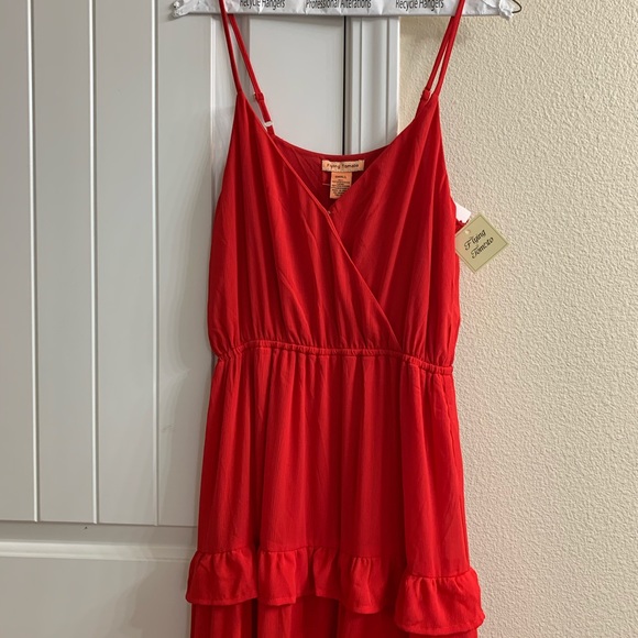 NEW Long Ruffle Red Dress - Picture 5 of 5